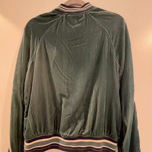 Crushed Velvet Track/Bomber Jacket 💙💚 - Picture 3 of 5